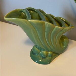 Vintage Mid-Century Modern Beauceware Cornucopia 
Vase